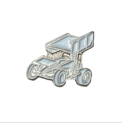 White Sprint Car Wing Cufflinks