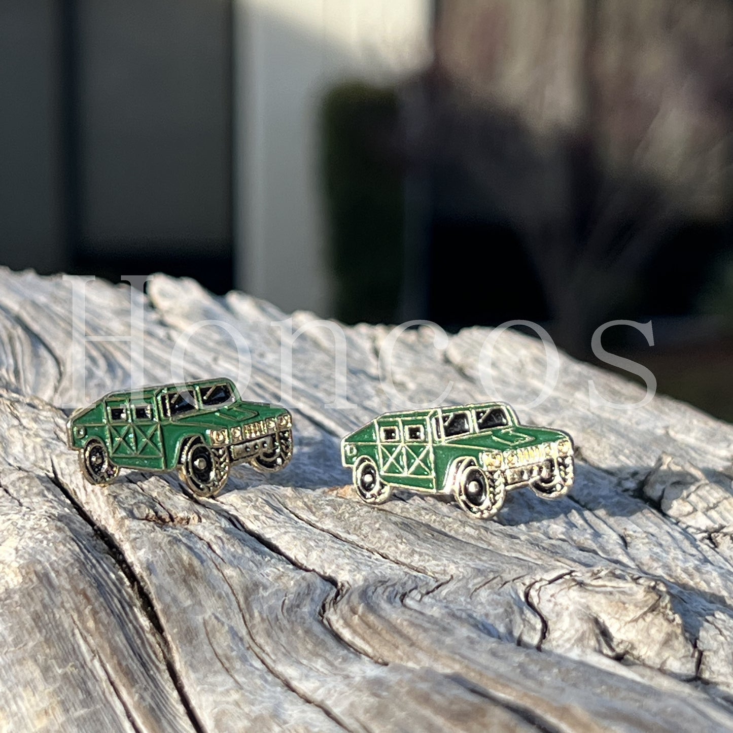 Green Humvee Cufflinks