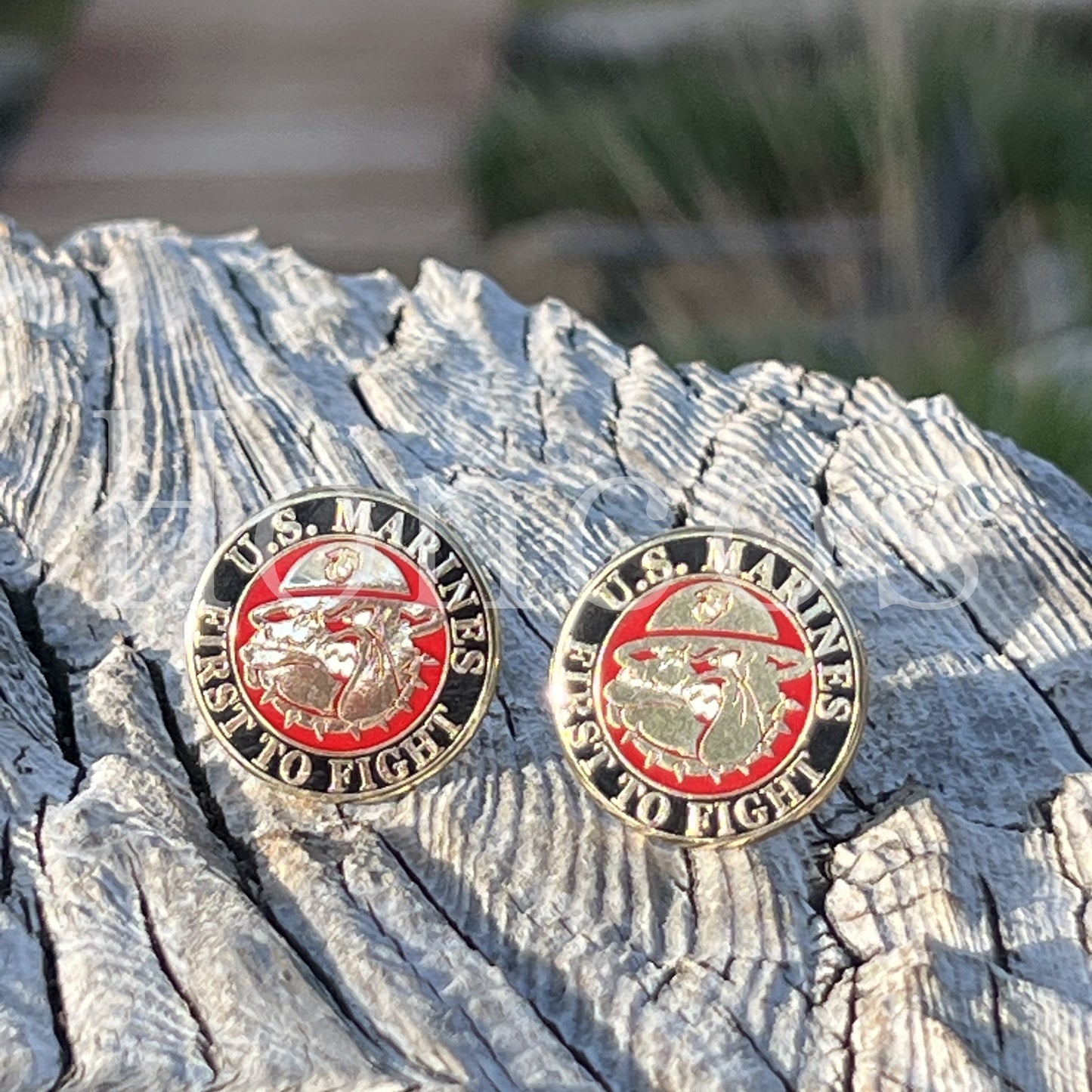 Bulldog USMC First to Fight Cufflinks