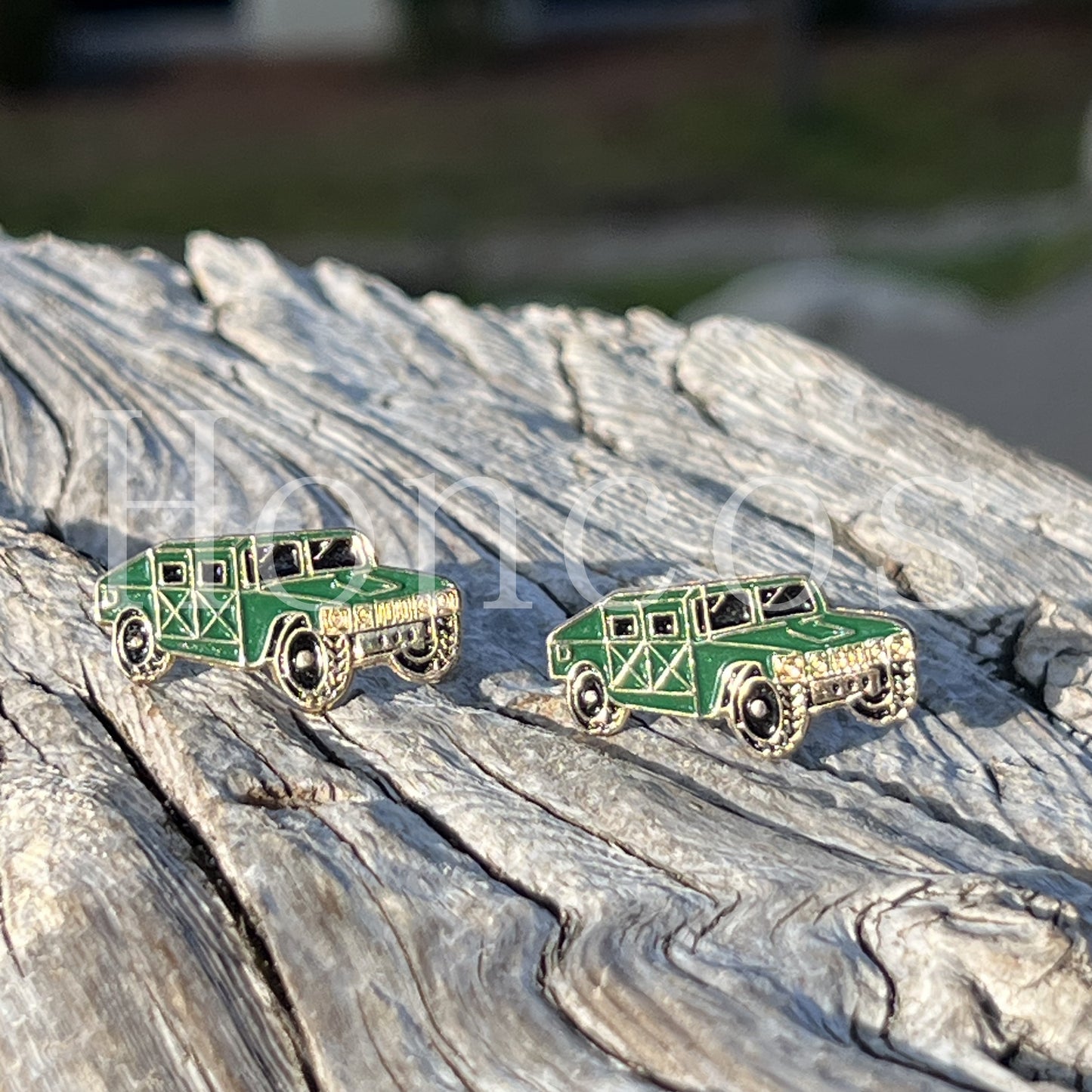 Green Humvee Cufflinks