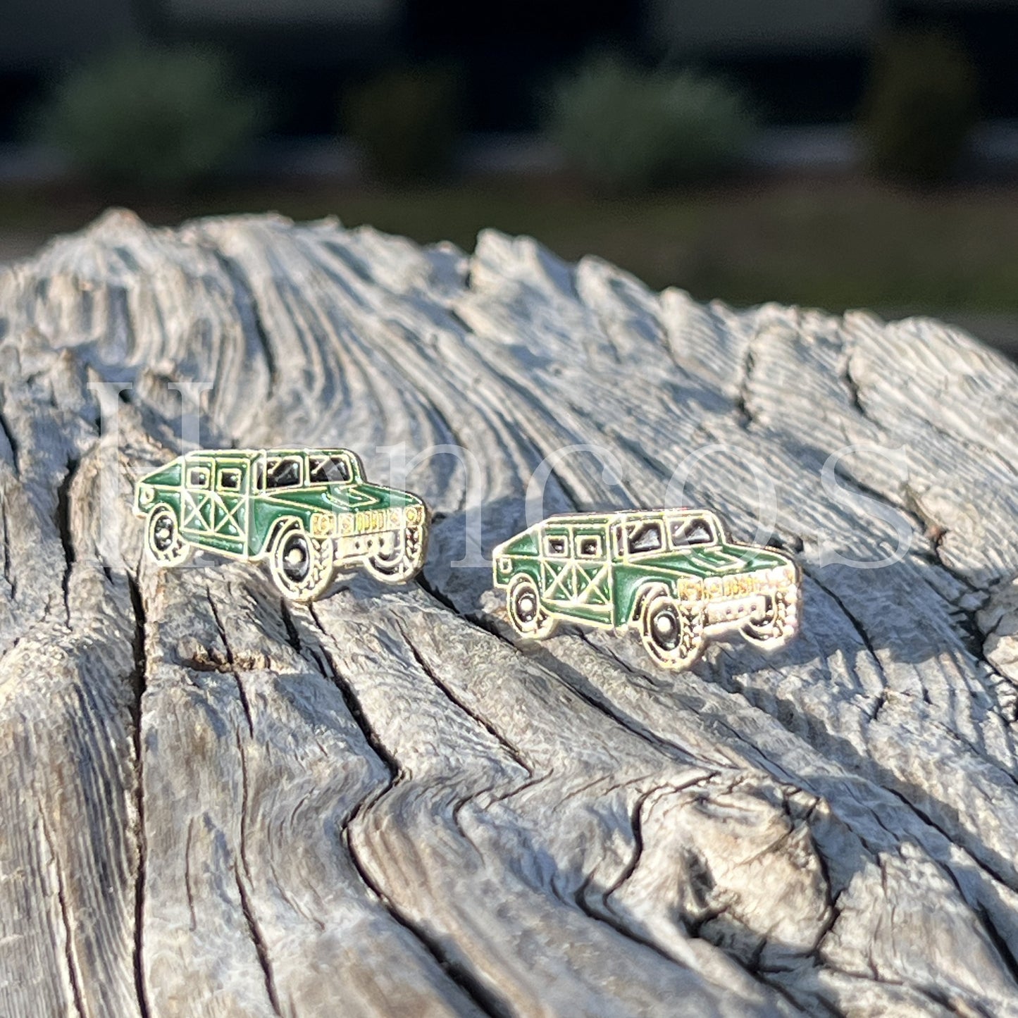 Green Humvee Cufflinks