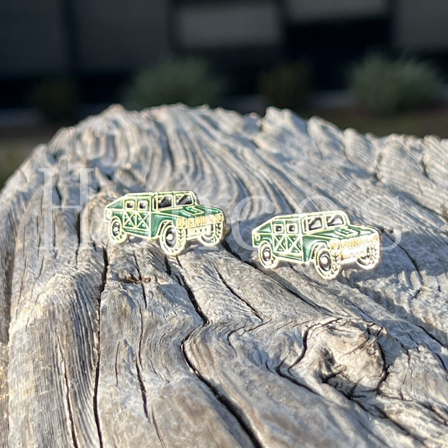 Green Humvee Cufflinks