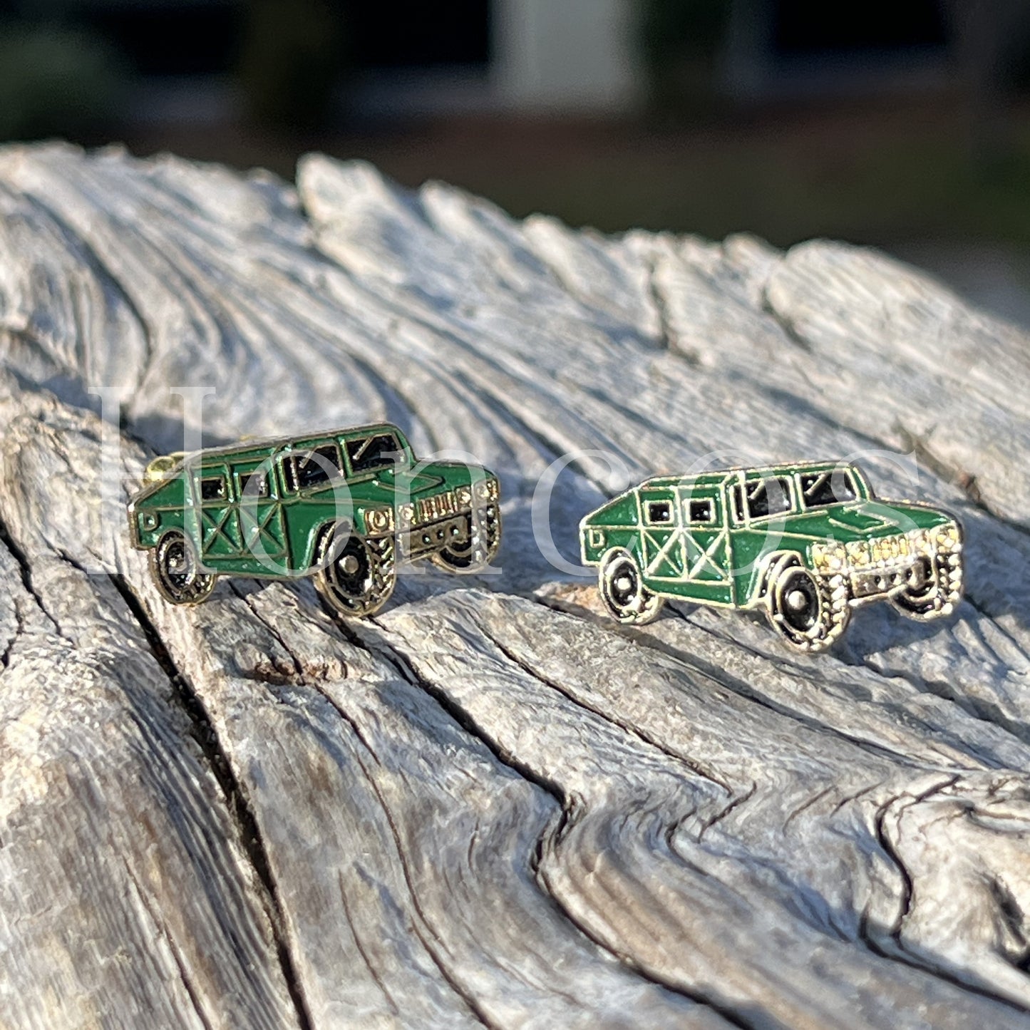 Green Humvee Cufflinks