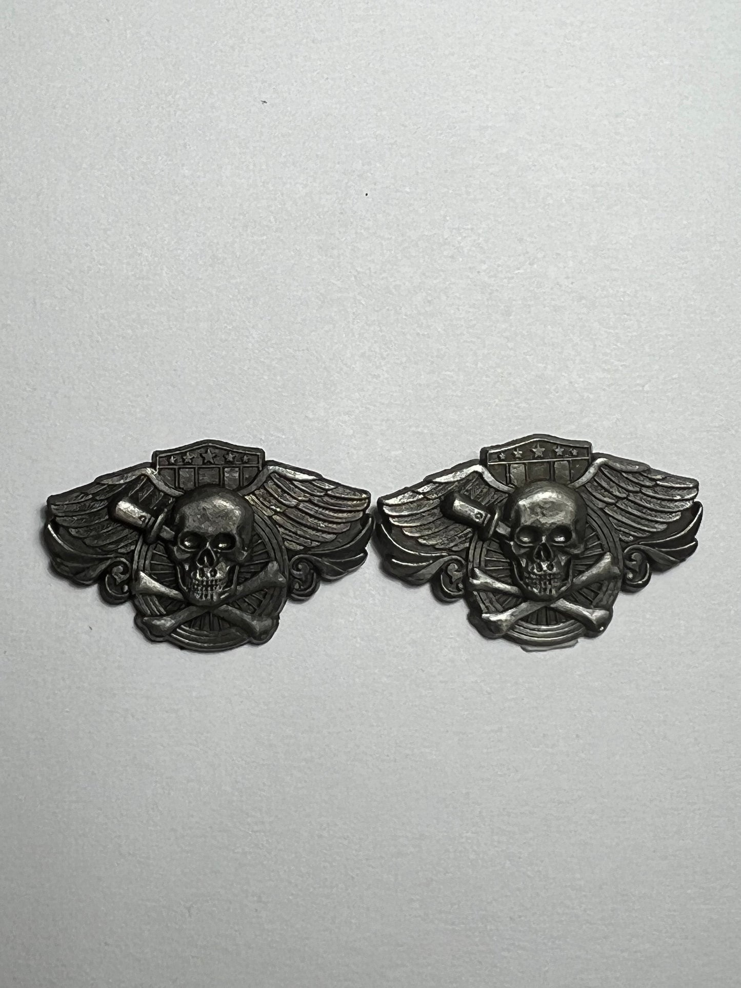 Skull Knife Wing Cufflinks